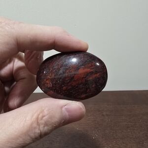 Brecciated Red Jasper Crystal Palmstone #B